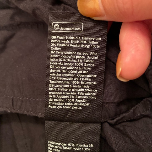 & Other Stories Belted Relaxed Cotton Trousers - Picture 5 of 6